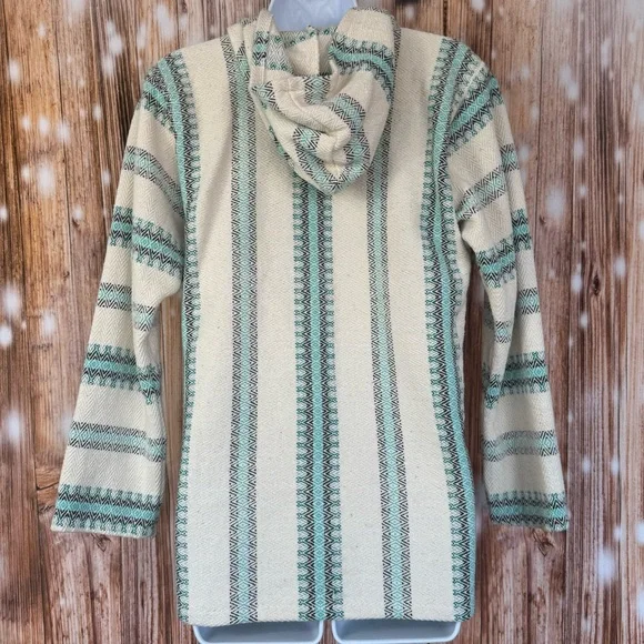 Original Senor Lopez White and Turquoise Baja Beach Hoodie - Picture 8 of 8